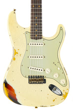 Load image into Gallery viewer, 2023 Fender Custom Shop '61 Stratocaster Heavy Relic Olympic White Over Sunburst