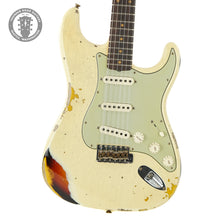Load image into Gallery viewer, 2023 Fender Custom Shop '61 Stratocaster Heavy Relic Olympic White Over Sunburst
