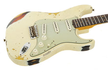 Load image into Gallery viewer, 2023 Fender Custom Shop '61 Stratocaster Heavy Relic Olympic White Over Sunburst