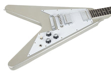 Load image into Gallery viewer, New Gibson Custom Shop 1967 Mahogany Flying V TRG Stinger Series Silver Sky Stop Bar VOS
