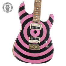 Load image into Gallery viewer, New Jackson Custom Shop Thunder Mod Brass Trem San Dimas Nitro Relic Pink With Black Bullseye TRG Exclusive