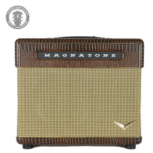 Load image into Gallery viewer, New Magnatone Baby M-80 Combo Brown French Alligator Tolex / Gold Stripe Grill #8783