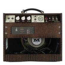 Load image into Gallery viewer, New Magnatone Starlite Reverb 10 Brown French Alligator Tolex / Gold Stripe Grill #8548