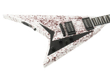Load image into Gallery viewer, New Jackson USA Custom Shop Rhoads Tune-O-Matic Snow White with Blood Red Splatter #RR4202