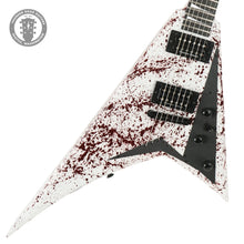 Load image into Gallery viewer, New Jackson USA Custom Shop Rhoads Tune-O-Matic Snow White with Blood Red Splatter #RR4205