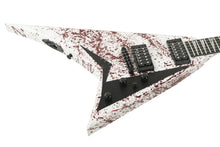 Load image into Gallery viewer, New Jackson USA Custom Shop Rhoads Tune-O-Matic Snow White with Blood Red Splatter #RR4205