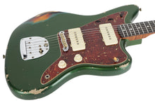 Load image into Gallery viewer, New Fender Masterbuilt Levi Perry Jazzmaster Relic Faded Aged Sherwood Green Over 3 Color Sunburst