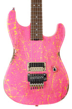 Load image into Gallery viewer, New Jackson Custom Shop Thunder Mod San Dimas Pink with Yellow Splatter 1 Humbucker Floyd Rose