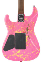 Load image into Gallery viewer, New Jackson Custom Shop Thunder Mod San Dimas Pink with Yellow Splatter 1 Humbucker Floyd Rose