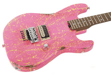 Load image into Gallery viewer, New Jackson Custom Shop Thunder Mod San Dimas Pink with Yellow Splatter 1 Humbucker Floyd Rose