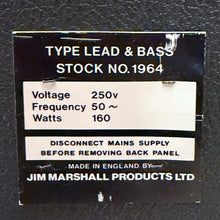 Load image into Gallery viewer, 1974 Marshall JMP Model 1964 Bass Lead 50 Watt Head