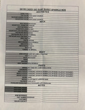 Load image into Gallery viewer, New Gretsch Custom Shop Gonzalo Madrigal Masterbuilt G6199 Caddy-Bo NOS Surfburst Sparkle