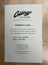 Load image into Gallery viewer, New Collings OM-1 Custom Jet Black Top and Doghair Back and sides W/ Pearloid Pickguard and Peghead