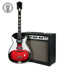 Load image into Gallery viewer, 1960s Airline Stratotone 7215 Red-Burst w/ Matching Amp
