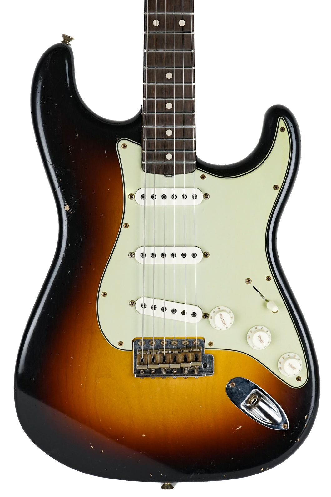 New Fender Custom Shop Dennis Galuszka Masterbuilt Roasted '59 Stratocaster Brazilian Aged Wide Fade 3 Tone Sunburst AAAA Flamed Neck