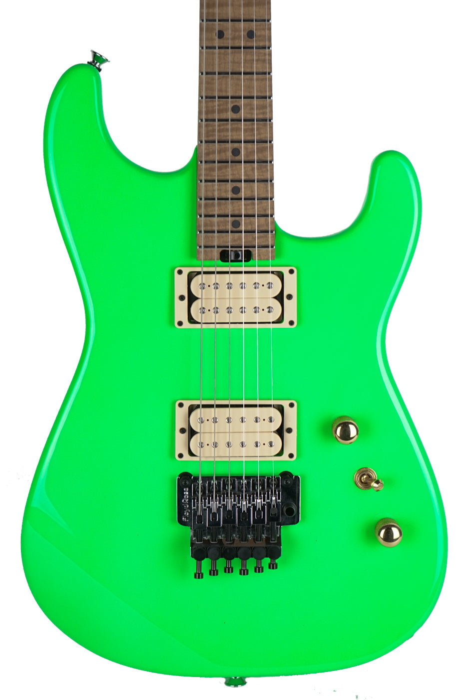 New Charvel Custom Shop San Dimas 2H Neon Green FU Tone Upgrades