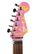 Load image into Gallery viewer, New Charvel Custom Shop San Dimas Platinum Pink With Graffiti Yellow Splatter #C19883
