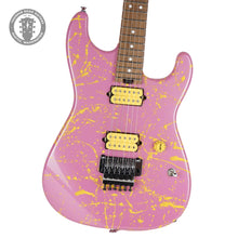 Load image into Gallery viewer, New Charvel Custom Shop San Dimas Platinum Pink With Graffiti Yellow Splatter #C19883
