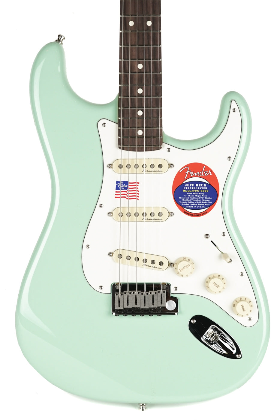 New Fender Jeff Beck Stratocaster Surf Green