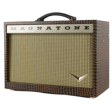 Load image into Gallery viewer, New Magnatone Starlite Combo Brown French Alligator Tolex / Gold Stripe Grill #7541
