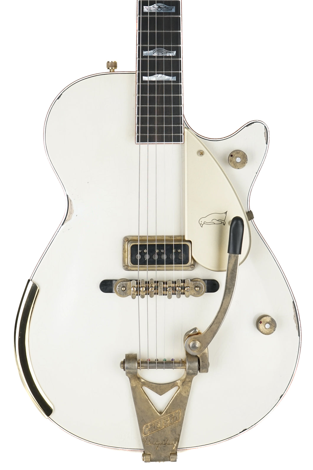New Gretsch Custom Shop G6134 '55 Single Pickup Penguin Heavy Relic Aged White Gonzalo Madrigal