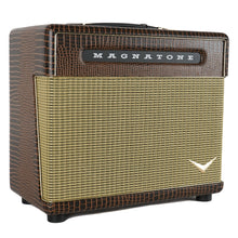 Load image into Gallery viewer, New Magnatone Baby M-80 Combo Brown French Alligator Tolex / Gold Stripe Grill #8783
