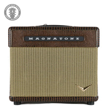 Load image into Gallery viewer, New Magnatone Baby M-80 Combo Brown French Alligator Tolex / Gold Stripe Grill #8980
