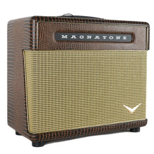 Load image into Gallery viewer, New Magnatone Baby M-80 Combo Brown French Alligator Tolex / Gold Stripe Grill #8980

