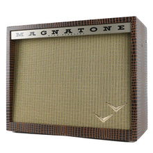 Load image into Gallery viewer, New Magnatone Panoramic Stereo Brown French Alligator Tolex / Gold Stripe Grill
