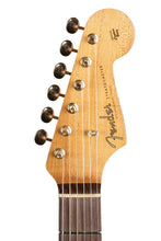 Load image into Gallery viewer, 2023 Fender Custom Shop &#39;62 Stratocaster Heavy Relic With Gold Closet Classic Hardware Aged Daphne Blue over 3-Color Sunburst
