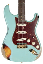 Load image into Gallery viewer, 2023 Fender Custom Shop &#39;62 Stratocaster Heavy Relic With Gold Closet Classic Hardware Aged Daphne Blue over 3-Color Sunburst
