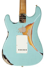 Load image into Gallery viewer, 2023 Fender Custom Shop &#39;62 Stratocaster Heavy Relic With Gold Closet Classic Hardware Aged Daphne Blue over 3-Color Sunburst
