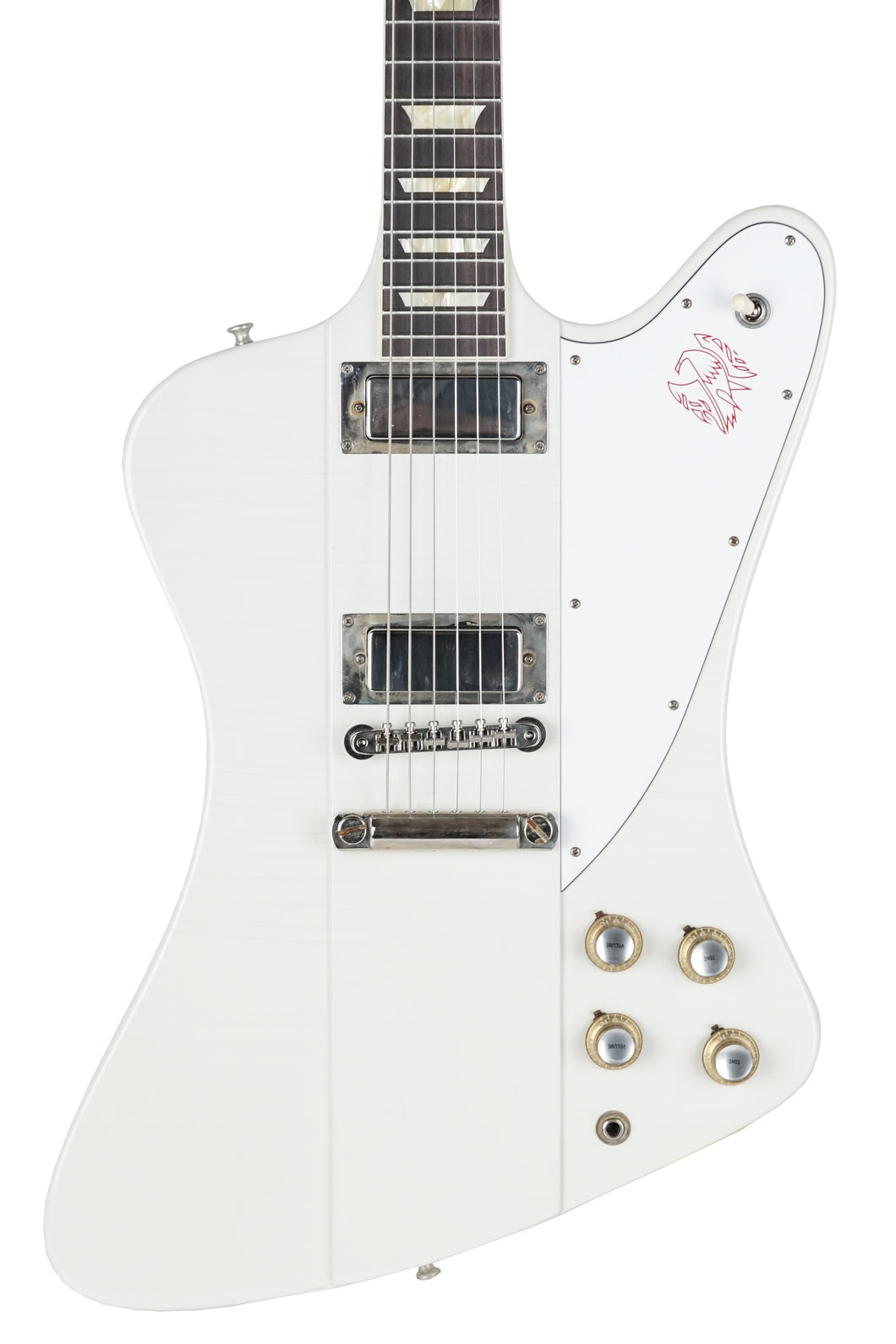 New Gibson Custom Shop 1963 Firebird V Polaris White Stop Bar Murphy Lab Ultra Light Aged W/ Stinger #501683