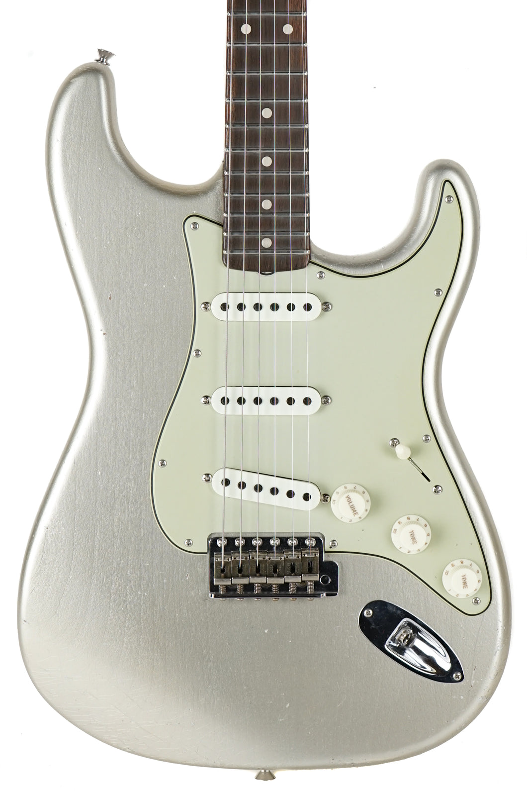 New Fender Custom Shop Dennis Galuszka Masterbuilt '59 Stratocaster Journeyman Relic Aged Inca Silver Brazilian RW AAAA Roasted Neck