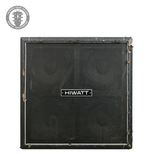 Load image into Gallery viewer, Vintage Hiwatt 4x12 Black Cloth Cabinet with G12M-70 White Label Celestions

