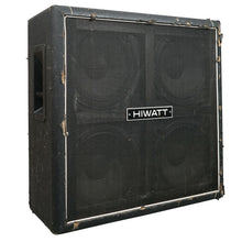 Load image into Gallery viewer, Vintage Hiwatt 4x12 Black Cloth Cabinet with G12M-70 White Label Celestions
