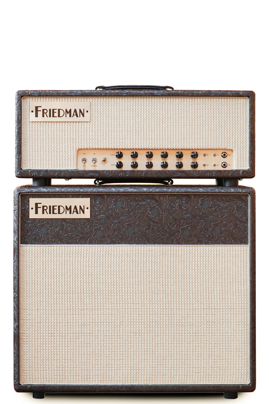 New Friedman Twin Sister Head and Dirty Shirley 1x12 Cabinet Custom Color Brown Western Tolex