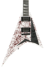 Load image into Gallery viewer, New Jackson USA Custom Shop Rhoads Tune-O-Matic Snow White with Blood Red Splatter #RR4202
