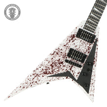 Load image into Gallery viewer, New Jackson USA Custom Shop Rhoads Tune-O-Matic Snow White with Blood Red Splatter #RR4202

