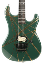Load image into Gallery viewer, 1980s Kramer American Baretta Refin Green With Added Gold Stripes

