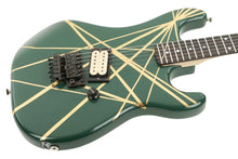 Load image into Gallery viewer, 1980s Kramer American Baretta Refin Green With Added Gold Stripes
