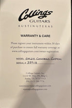 Load image into Gallery viewer, New Collings OM2H Cocobolo Jet Black Top
