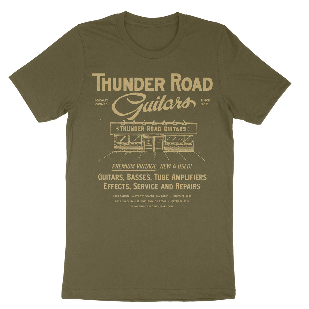 Thunder Road Storefront T Shirt Green