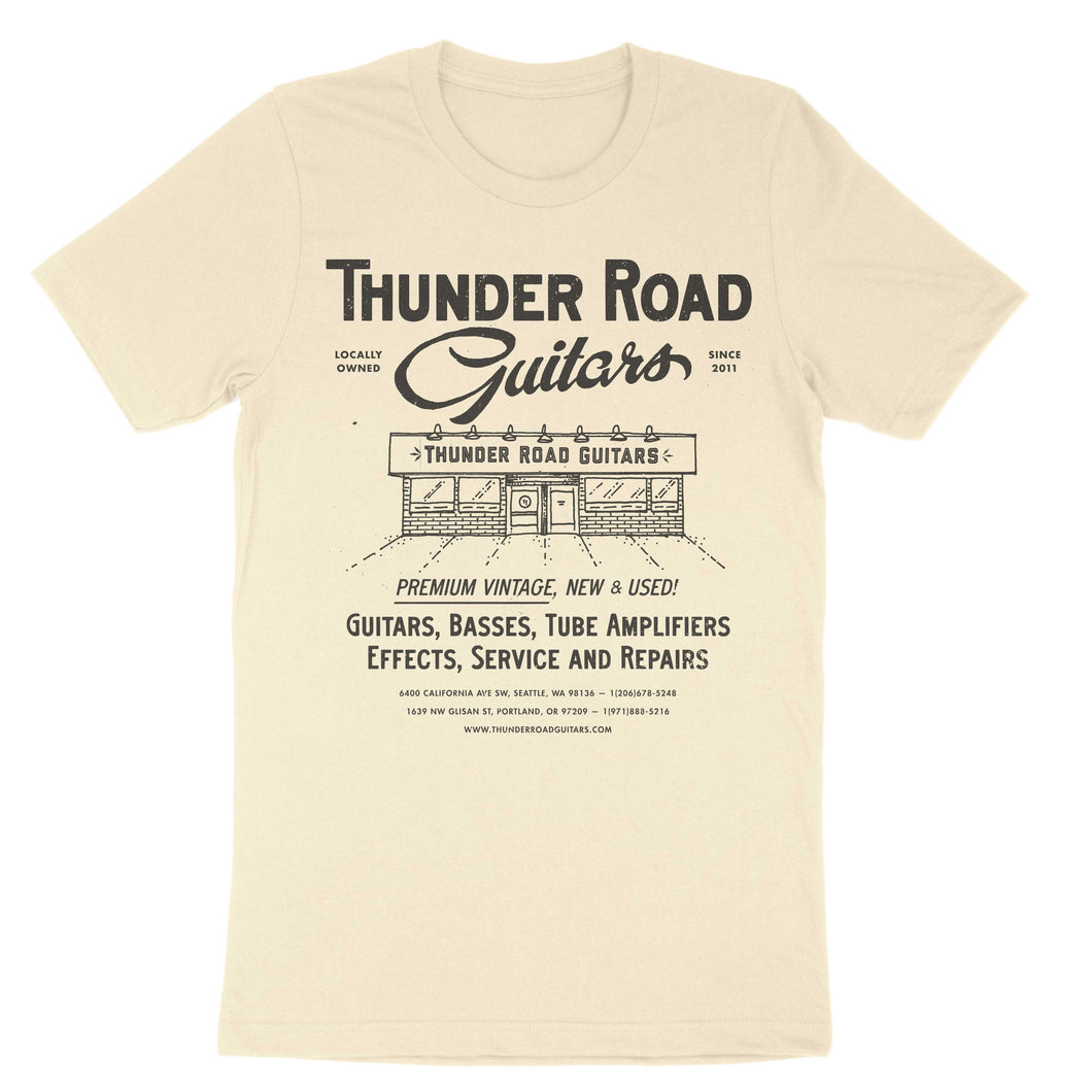 Thunder Road Storefront T Shirt Vintage White