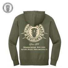 Load image into Gallery viewer, Thunder Road Guitars WS Zip Up Hoodie Olive Green
